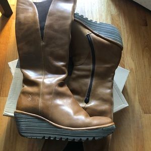 Fly London slightly worn leather boots